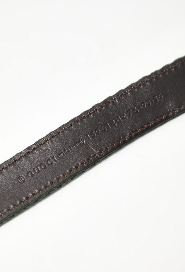Gucci Vintage 'GG' Striped Belt - 6