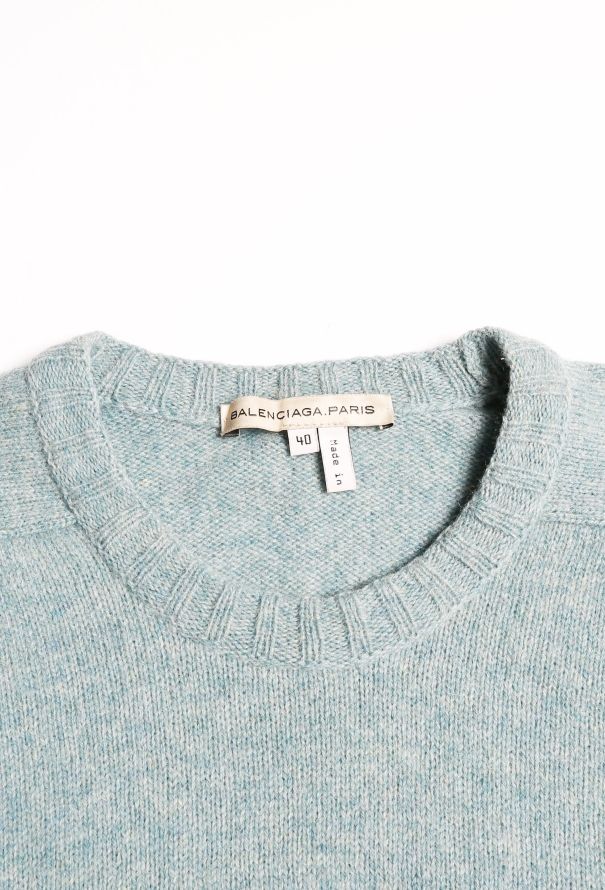 Balenciaga F/W 2003 Seafoam Sweater Dress - 5