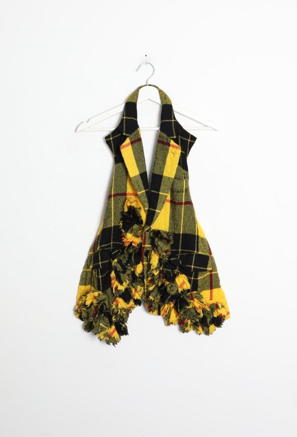 Comme des Garçons F/W 2000 Plaid Frayed Chainlink Vest - 7