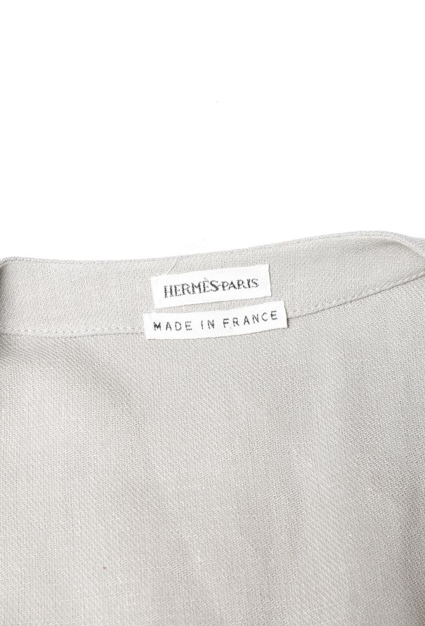 Hermès S/S 2002 MARGIELA Linen Wrap Dress - 5