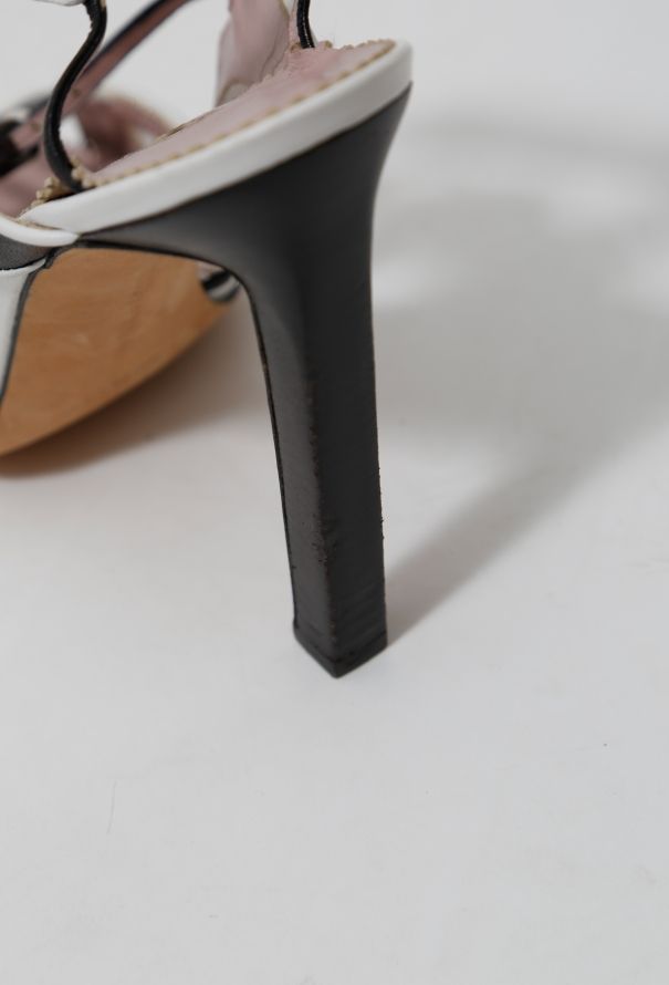 Manolo Blahnik Cut-Out Leather Sandals - 12