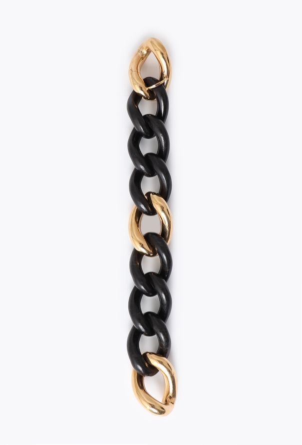 Modern Fine Jewelry 18k Yellow Gold & Ebony Bracelet - 3