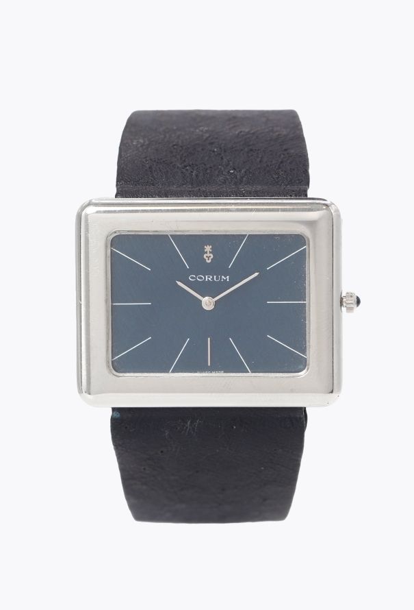 Corum Ultra Rare 1970s Jumbo TV Linen Dial Watch - 1