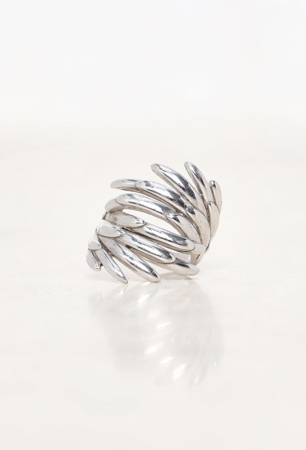 Vintage Fine Jewelry O.J. Perrin Silver Wing Ring - 3