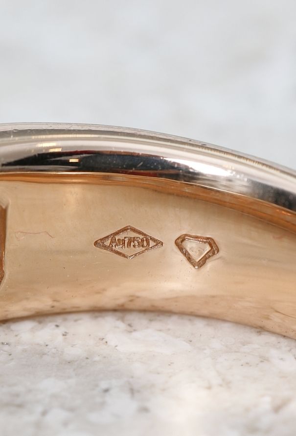 Vintage & Antique 18k Rose Gold & Diamond Band - 5