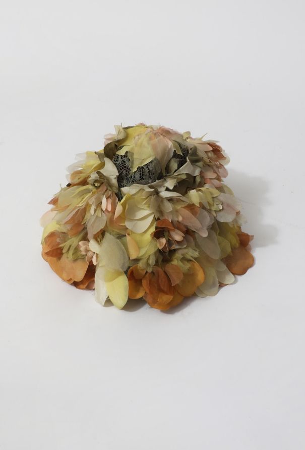 Schiaparelli 1950s Floral Embroidered Hat - 2