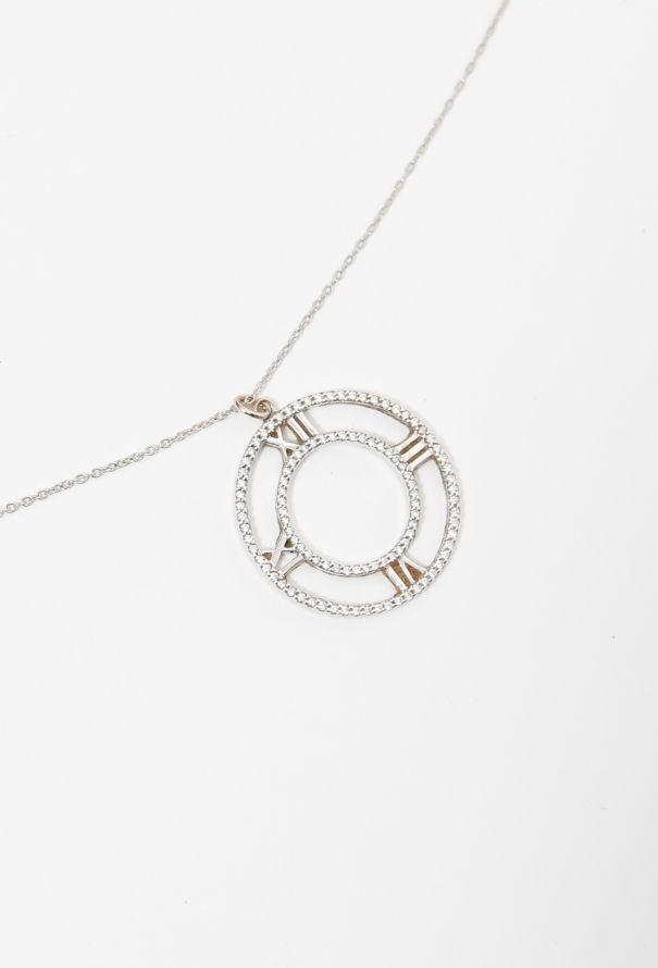 Tiffany & Co 18k Gold & Diamond Atlas Pendant Necklace - 4