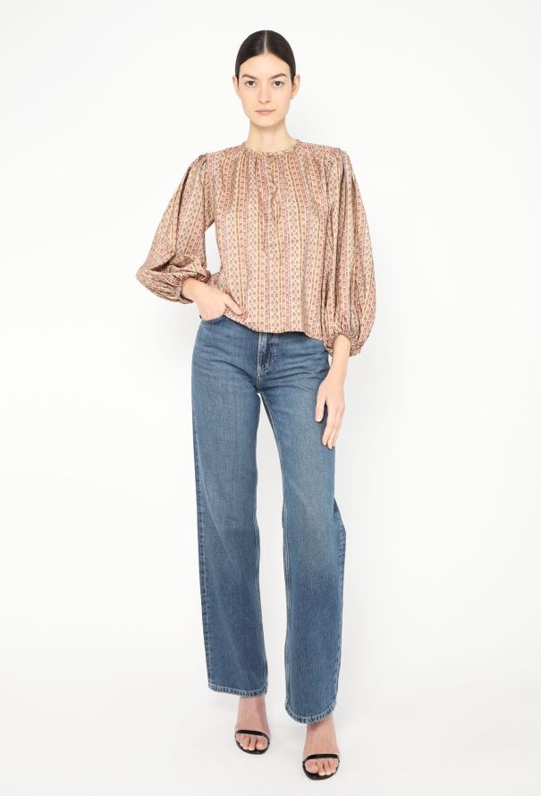 Saint Laurent S/S 1978 Silk Peasant Blouse - 4