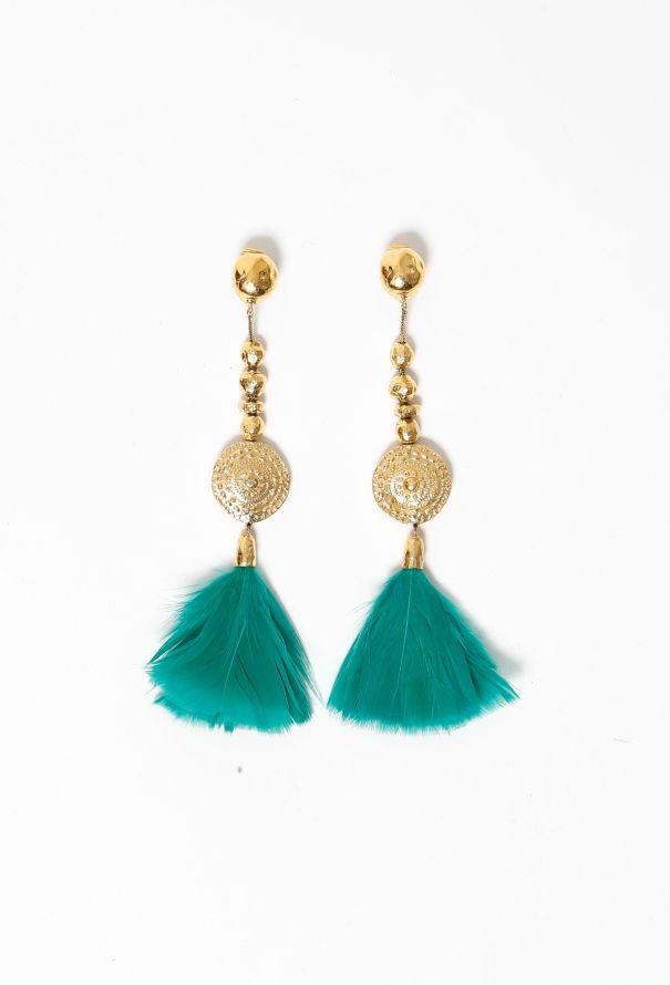 Feather Tassel Earrings - 1
