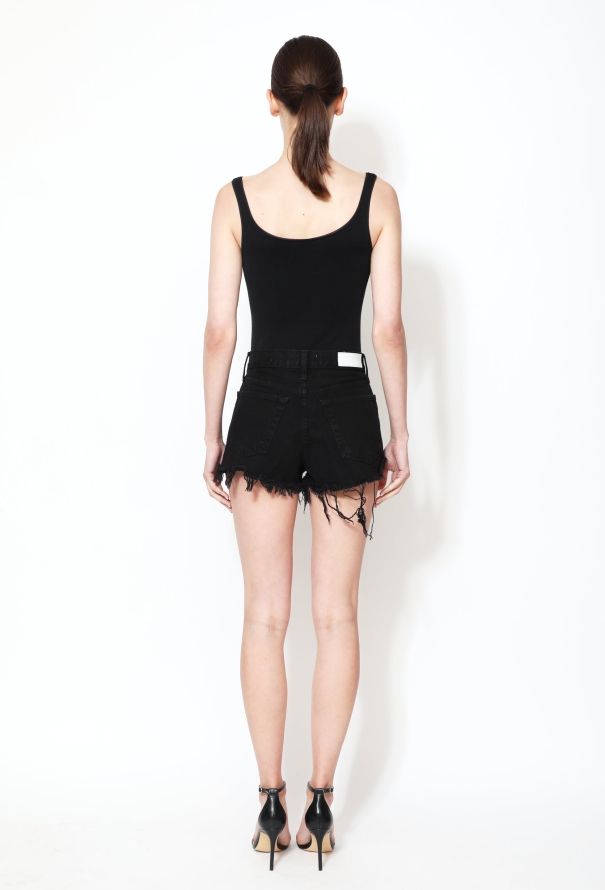 Re/Done Distressed Denim Shorts - 4