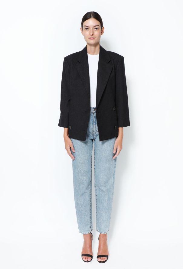 Saint Laurent Vintage Wool Twill Blazer - 1