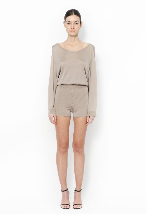 Alaïa '80s Cinched Knit Romper - 2