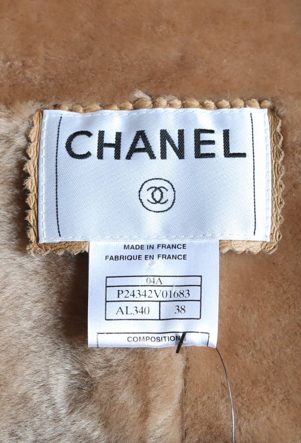Chanel 2004 Lambskin Shearling Scarf Jacket - 6