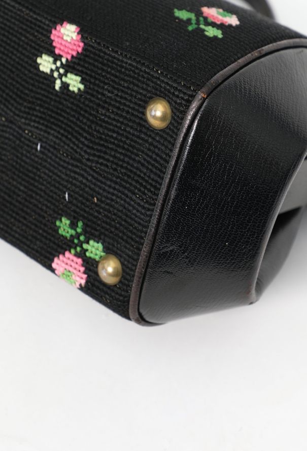 Floral Top Handle Bag - 9