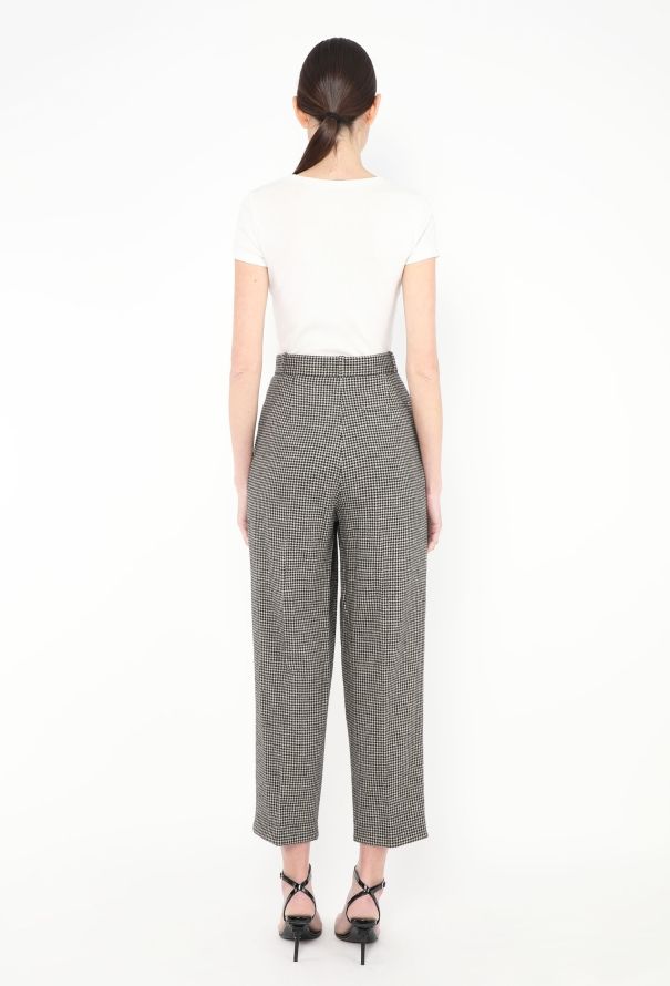The Row Nica Houndstooth Camel Hair Trousers - 4