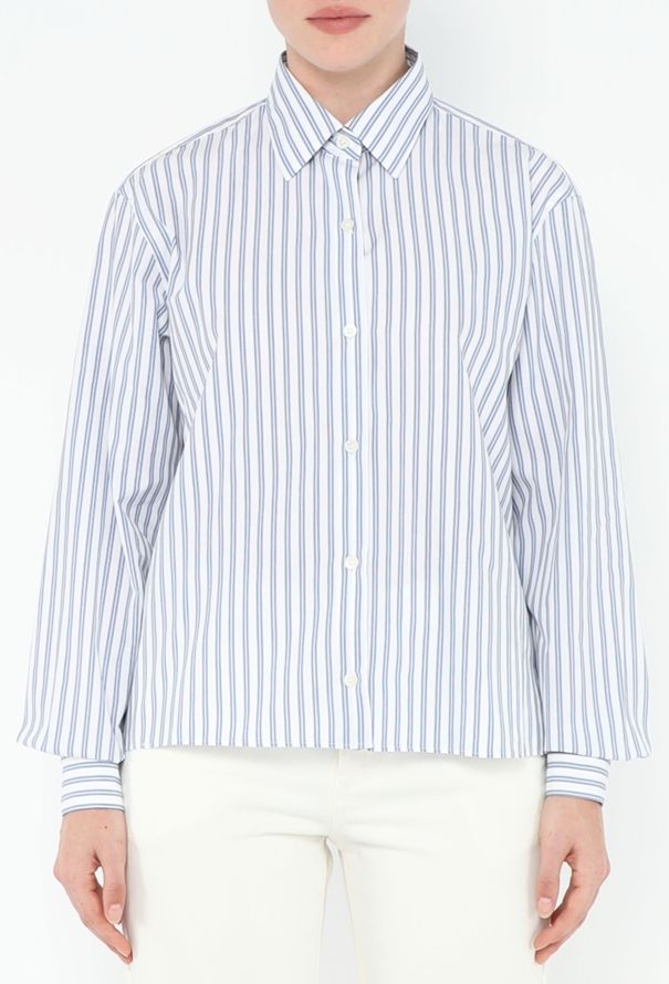 Dries Van Noten 2022 Cropped Striped Shirt - 1