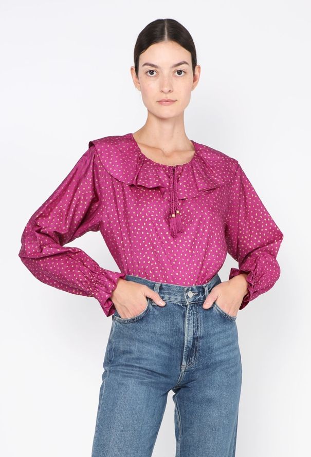 Saint Laurent 1981 Polka Dot Tassel Blouse - 1