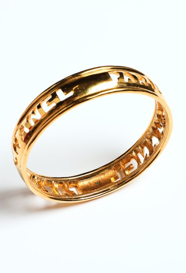 Chanel Vintage Cut-Out Logo Bangle - 4