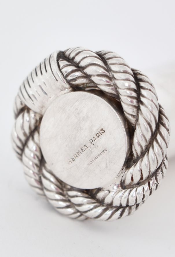 Hermès Rare 1975 Ravinet d'Enfert Silver Lighter Holder - 4