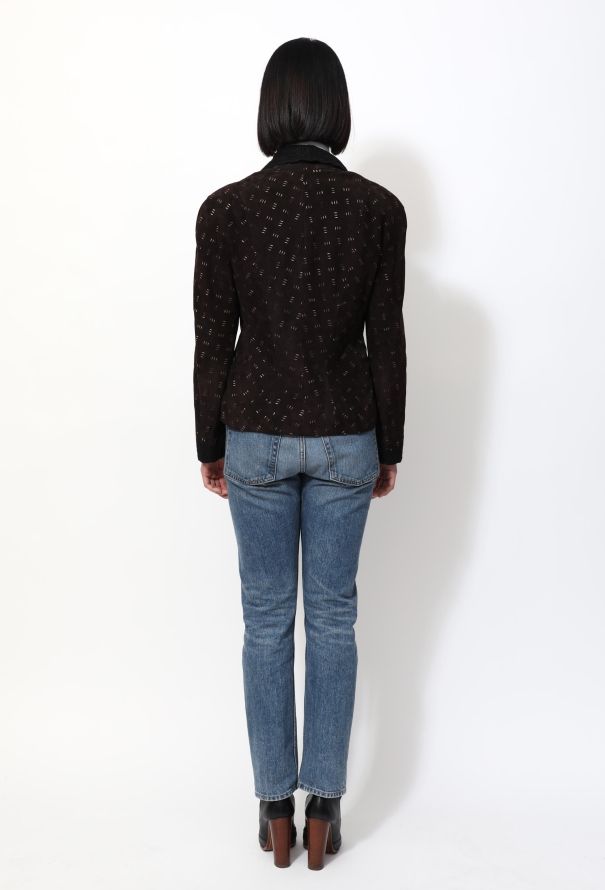 Dior 99 Suede & Lace Trim Blazer - 4