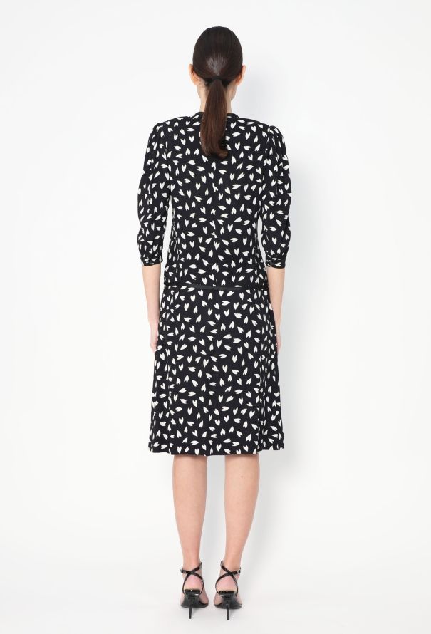 Saint Laurent S/S 1979 Crêpe Heart Print Ensemble - 7