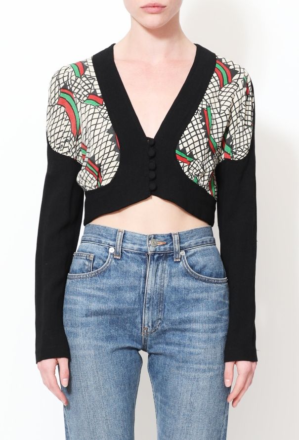 Ossie Clark COLLECTOR '70s Deco Print Crêpe Top - 3