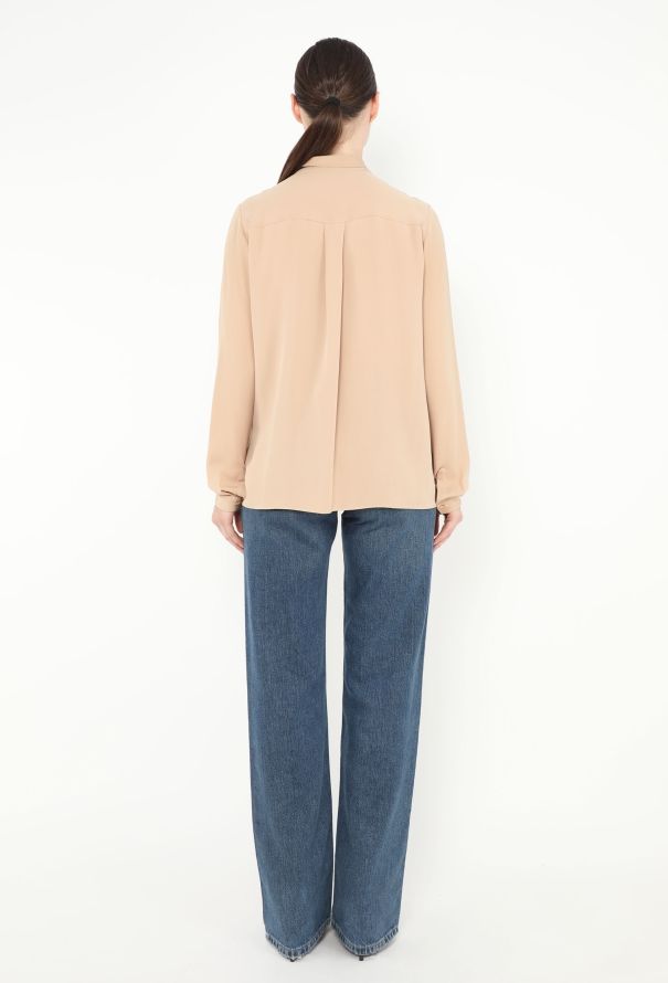 Céline Classic Silk Lavallière Blouse - 5