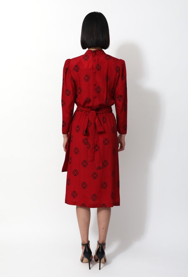 Guy Laroche '70s Graphic Belted Day Dress - 5