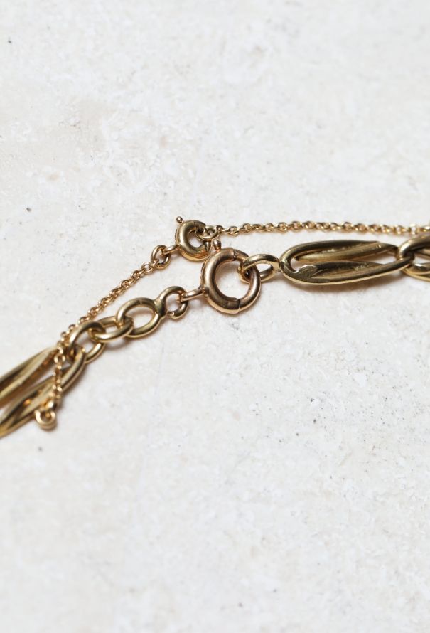 Vintage Fine Jewelry Antique 18k Gold Chainlink Sautoir - 4