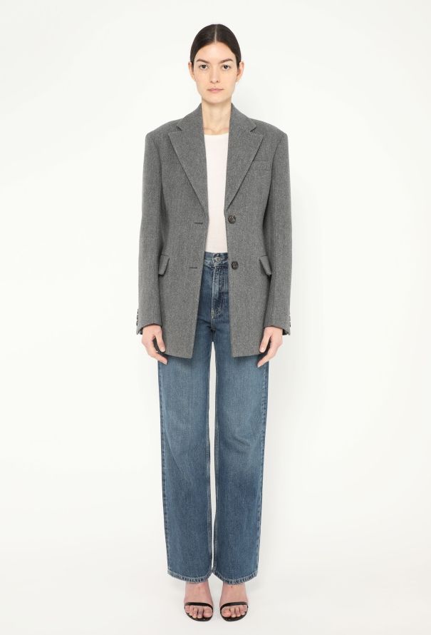 Miu Miu F/W 2024 Cinched Twill Emblem Blazer - 2