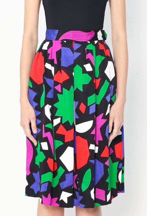 Saint Laurent S/S 1983 Pleated Matisse Skirt - 4