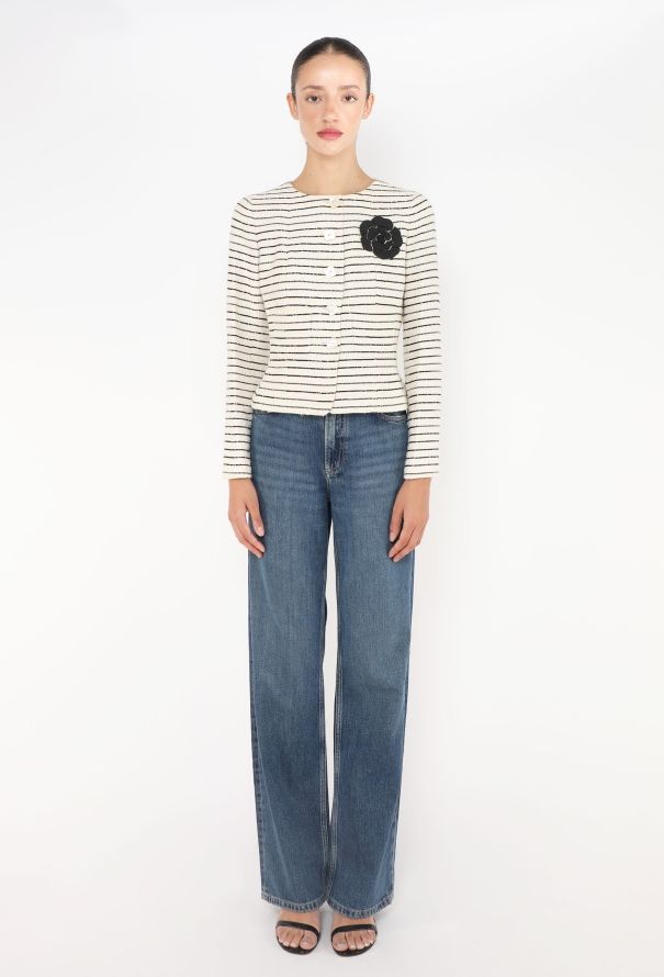 Chanel Camélia Marinière Tweed Jacket - 3