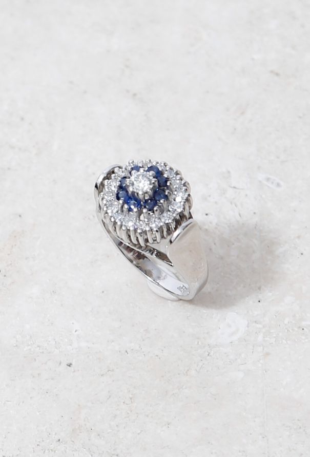 Vintage Fine Jewelry 14K Gold, Sapphire & Diamond Ring - 1