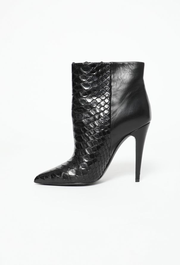 Saint Laurent 2019 Python Ankle Boots - 4