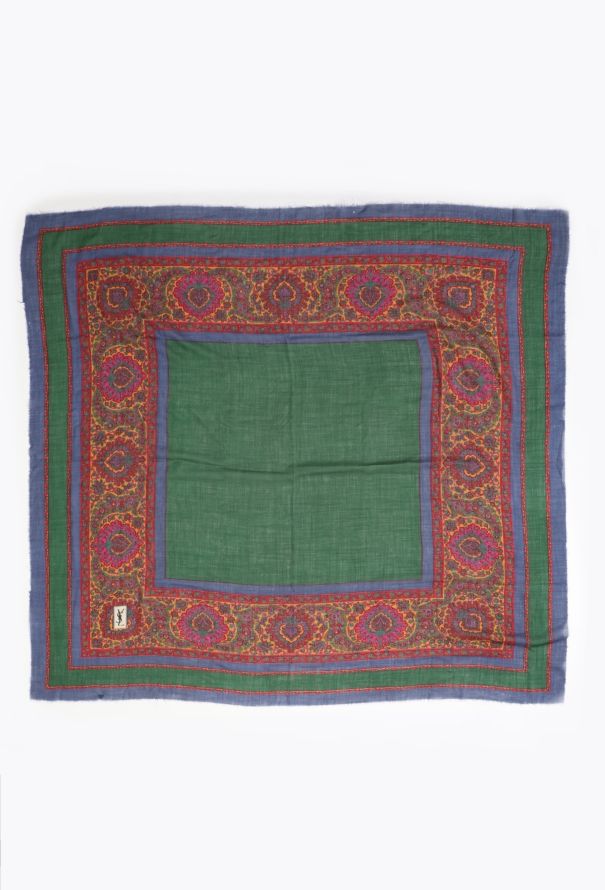 Saint Laurent '70s Floral Colorblock Scarf - 3