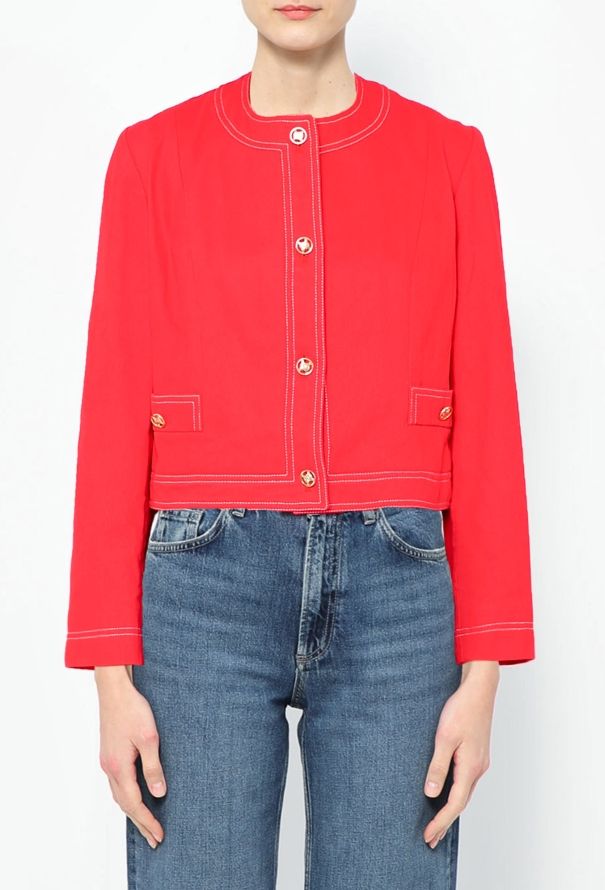 Céline Vintage Denim Triomphe Jacket - 1