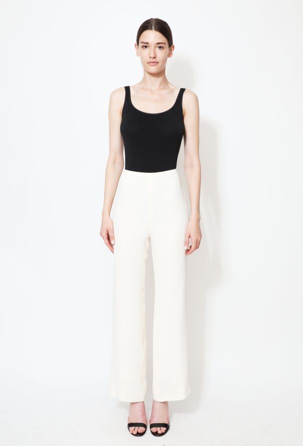 Chanel Wide-Leg 'CC' Crêpe Trousers - 1