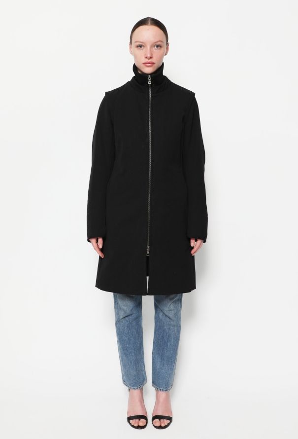 Prada Nylon Ribbed Zip Coat - 1