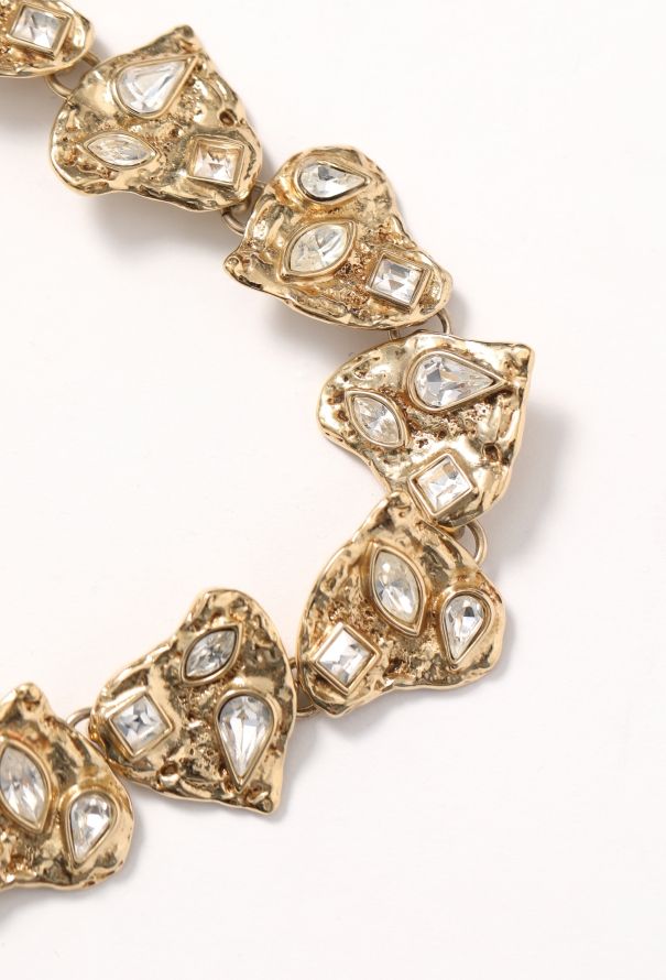 Saint Laurent Vintage Goossens' Strass Heart Necklace - 2