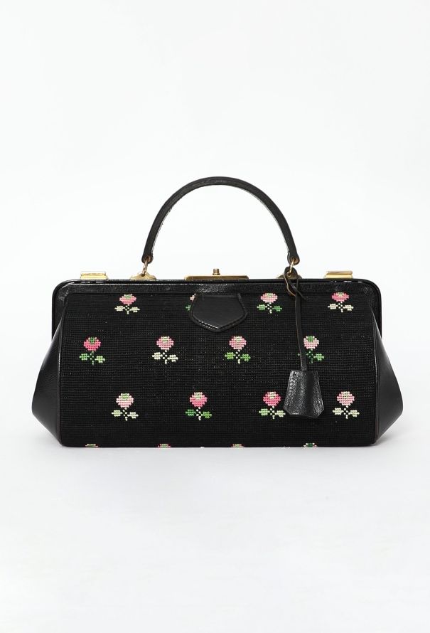 Floral Top Handle Bag - 1
