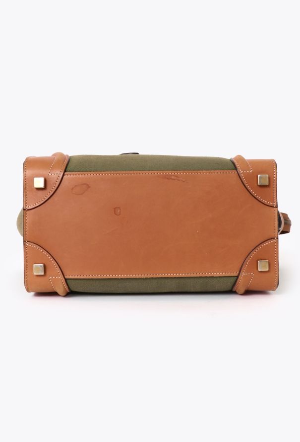 Céline Canvas & Leather Micro Luggage Tote Bag - 6