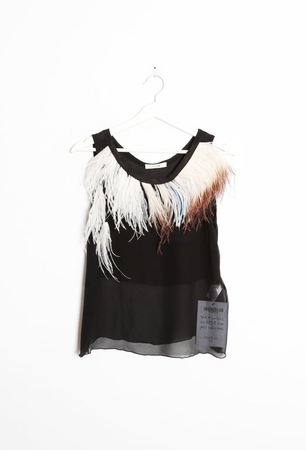 Céline RARE 2010 Ostrich Silk Top - 6