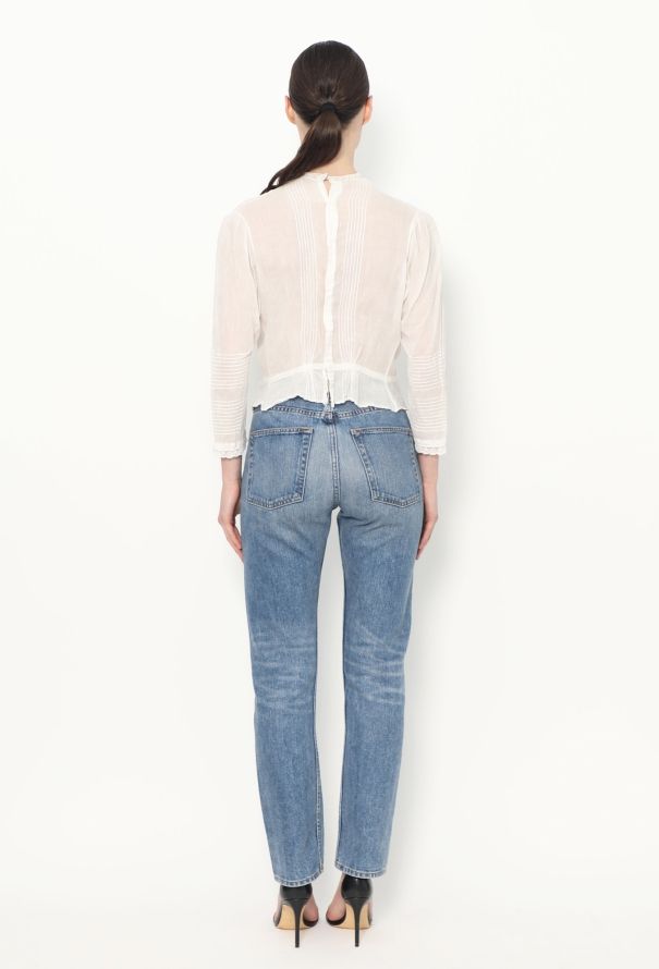 Antique '20s Embroidered Cotton Top - 3