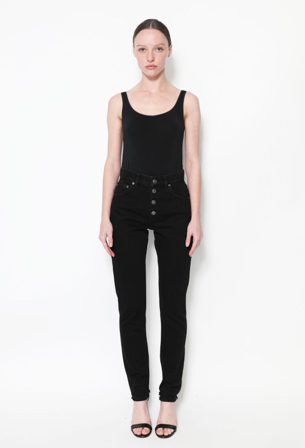 Balenciaga High-Waisted Buttonfly Jeans - 1