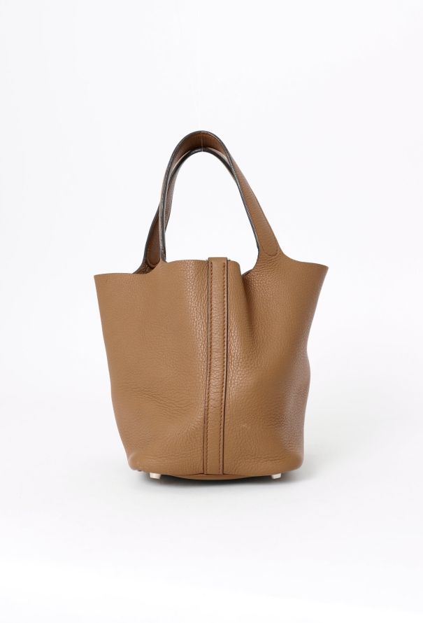 Hermès Tabac Camel Clémence Picotin 18 - 3