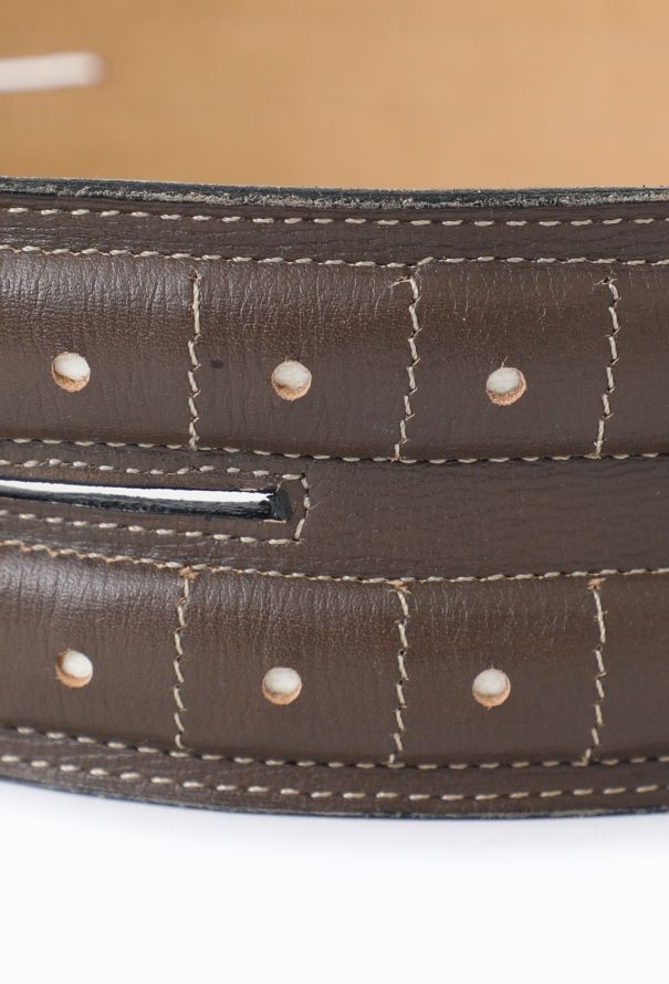 Alaïa Rare F/W 1989 Dotted Leather Belt - 7