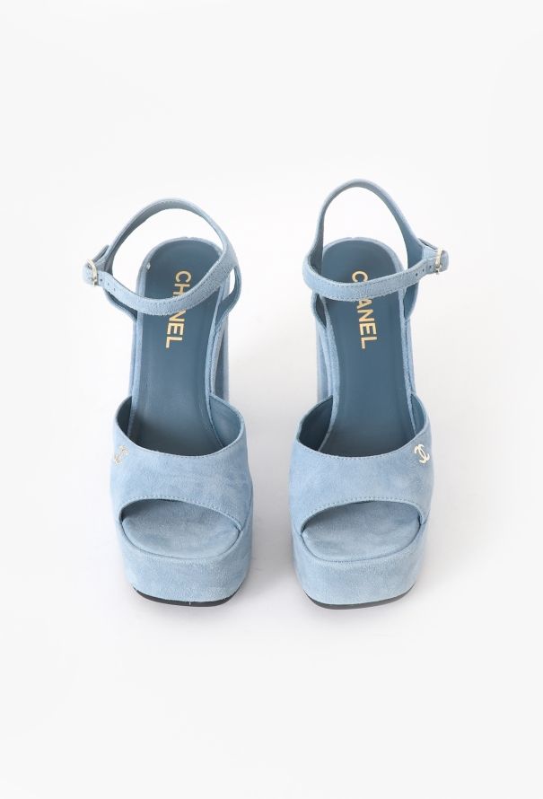 Chanel 2023 Suede Platform Pumps - 2