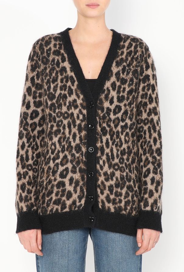 Céline 2021 Leopard Mohair Cardigan - 1