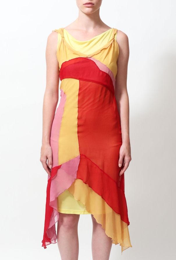 Alexander McQueen 90s Colorblock Dress - 2
