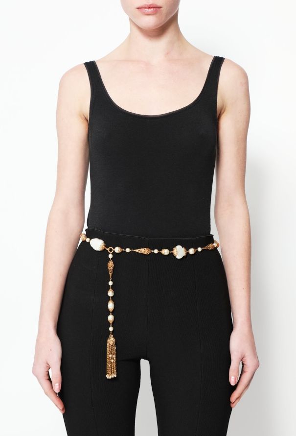 Chanel COLLECTOR F/W 1996 Pearl Filigree Belt - 1
